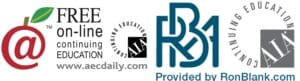 AIA logo, RonBlack logo, and AEC daily logo