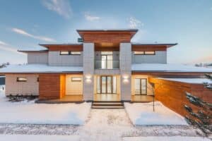 Brand new house with snow guards