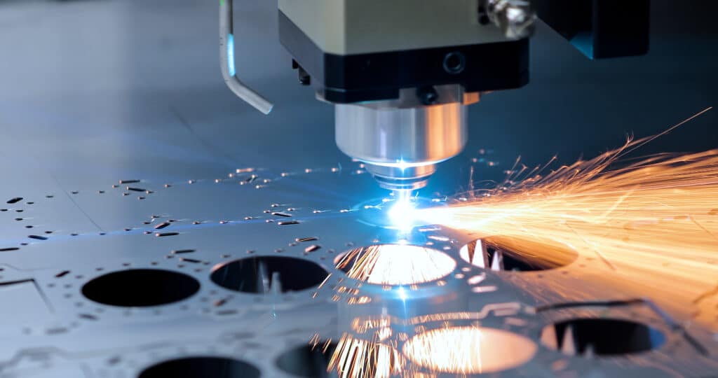 Cnc milling machine processing and laser cutting for metal