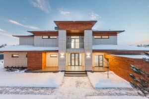 Brand new house with snow guards 