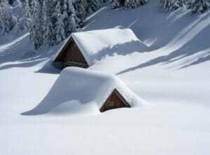 Snow weighing down roof 